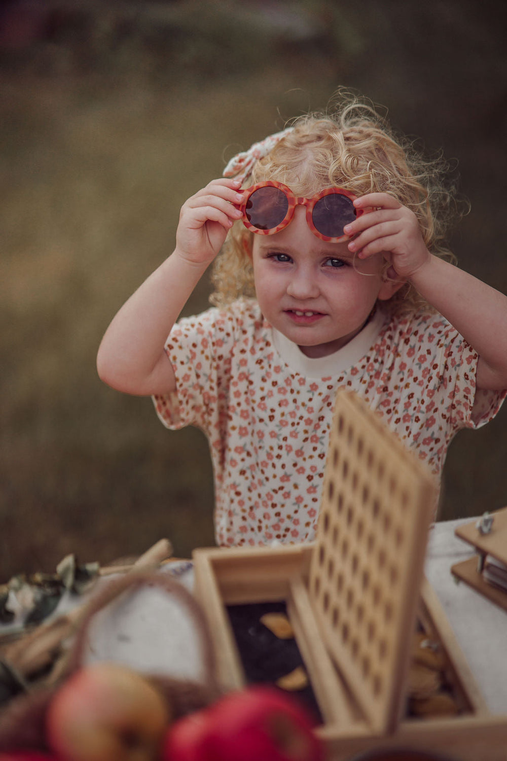 Original Round Sustainable Sunglasses | Bio-Based  Bendable Polarized | Sunset Tortoise