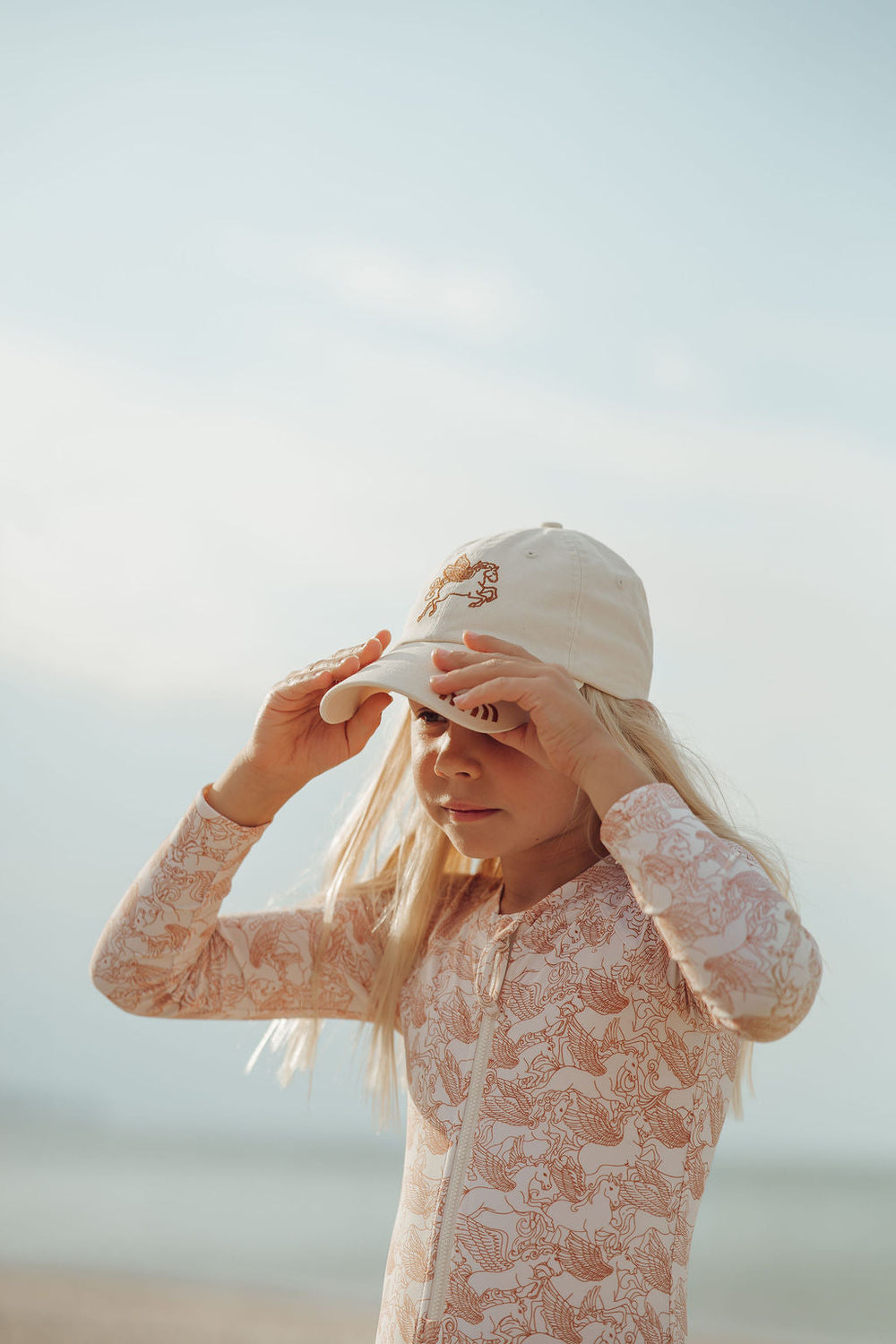 Long Sleeve Rashguard Ruffle Swimsuit | UPF + Recycled - Pegasus