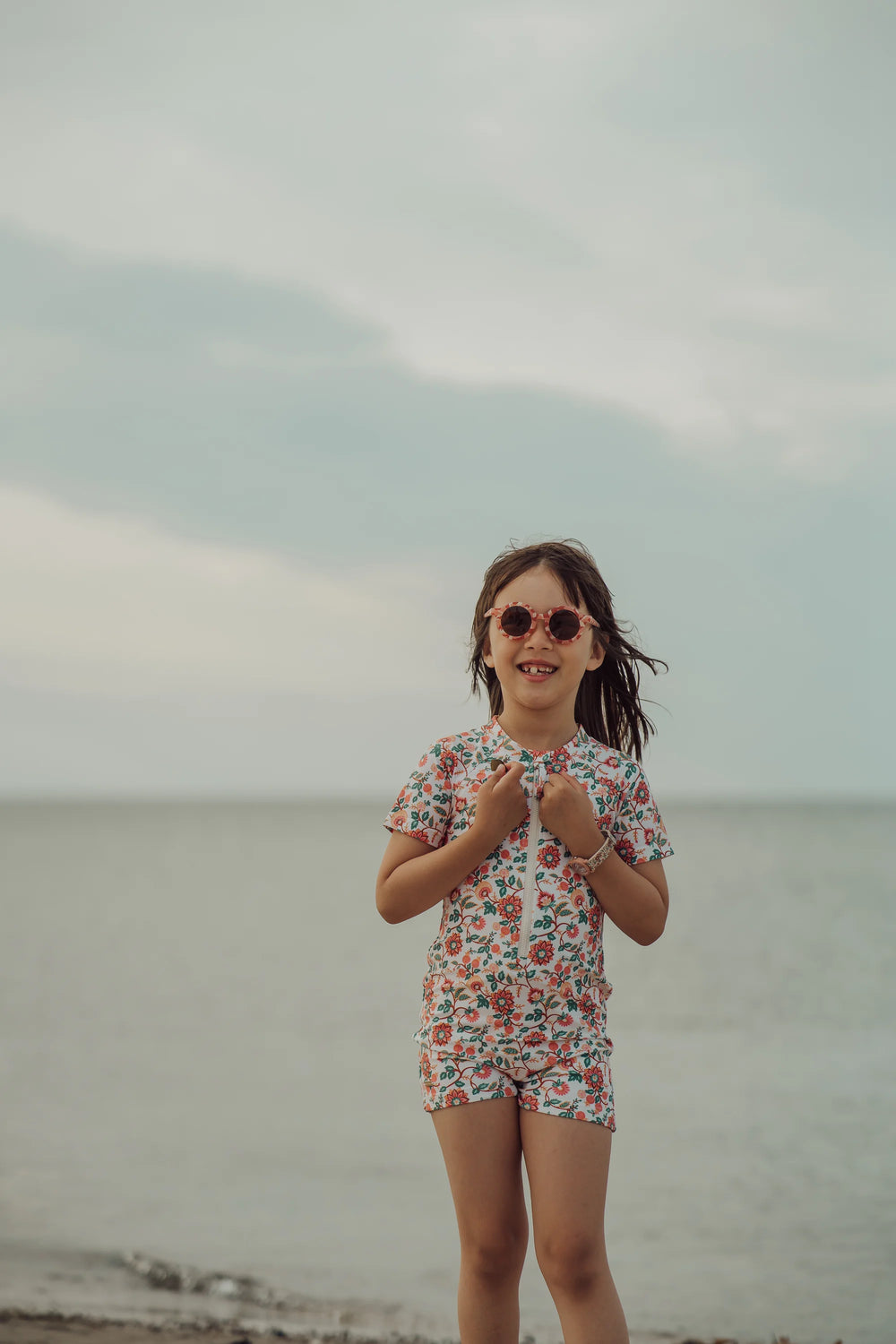 Short Sleeve Rashguard Swimsuit | UPF + Recycled - In Bloom