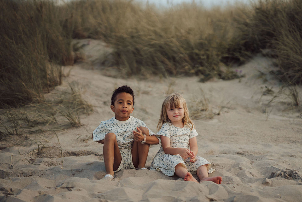 Sweetheart Twirl Dress | Organic Cotton Jersey - Scandi Floral | Pre-Order SS27