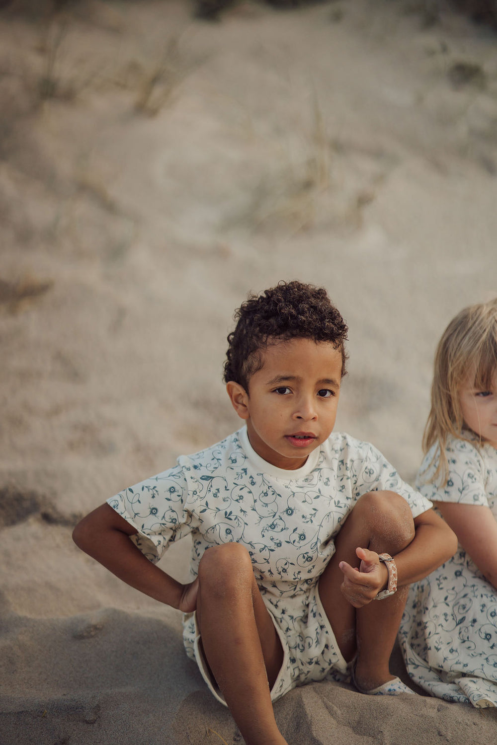 Retro Shorts | Organic Cotton Terry - Scandi Floral