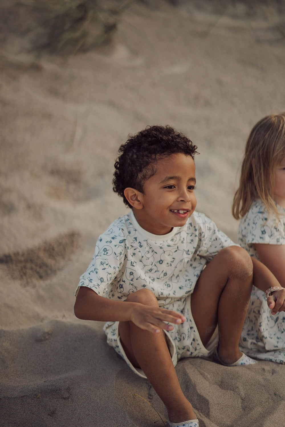 Retro Shorts | Organic Cotton Terry - Scandi Floral