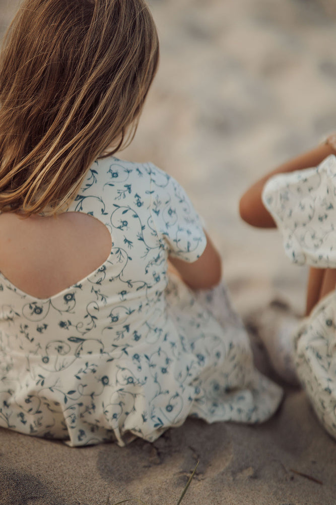 Sweetheart Twirl Dress | Organic Cotton Jersey - Scandi Floral | Pre-Order SS27
