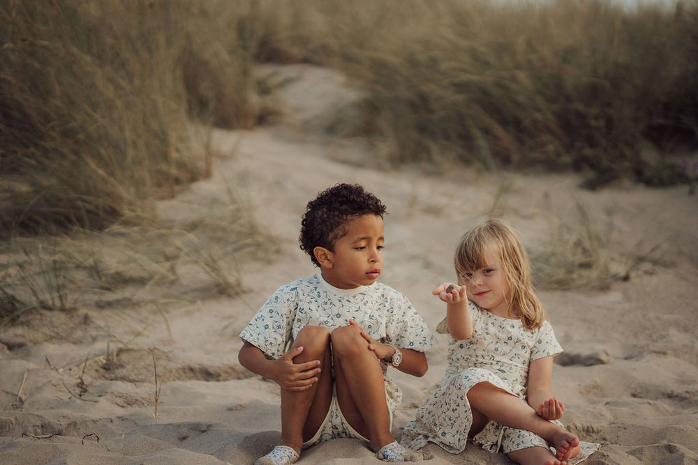 Sweetheart Twirl Dress | Organic Cotton Jersey - Scandi Floral