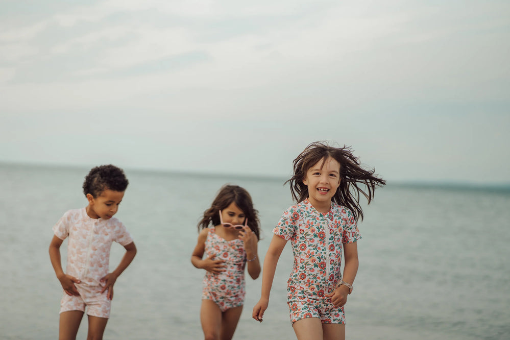 Short Sleeve Rashguard Swimsuit | UPF + Recycled - In Bloom