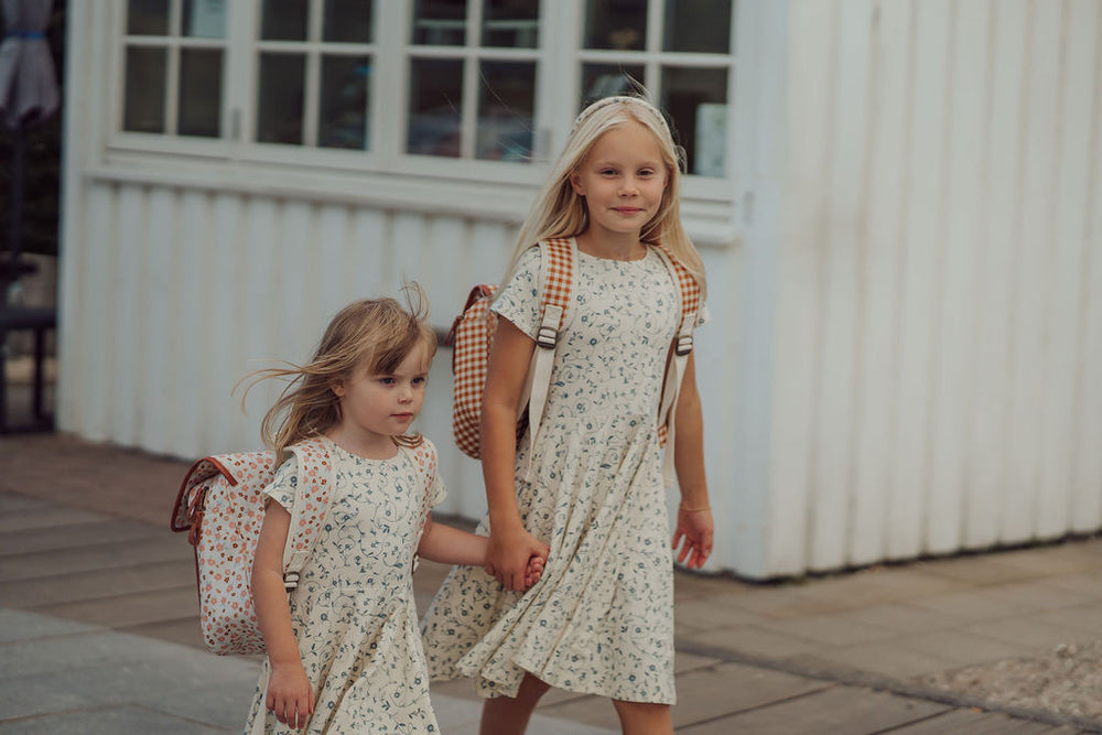 Sweetheart Twirl Dress | Organic Cotton Jersey - Scandi Floral | Pre-Order SS27