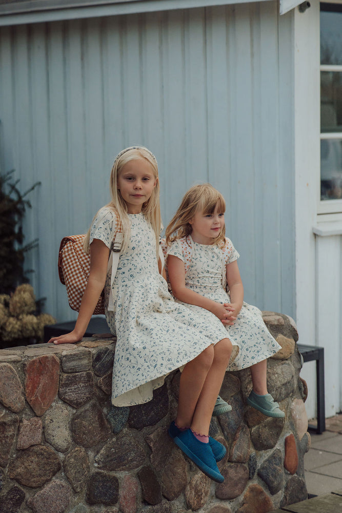 Sweetheart Twirl Dress | Organic Cotton Jersey - Scandi Floral | Pre-Order SS27