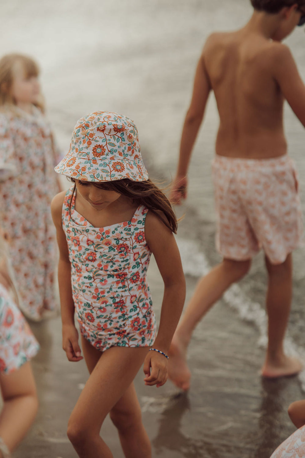 Vintage Girls 1 Piece Swimsuit | UPF + Recycled - In Bloom | Pre-Order SS27