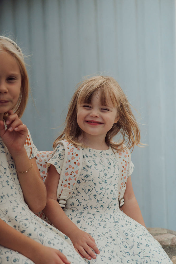 Sweetheart Twirl Dress | Organic Cotton Jersey - Scandi Floral | Pre-Order SS27