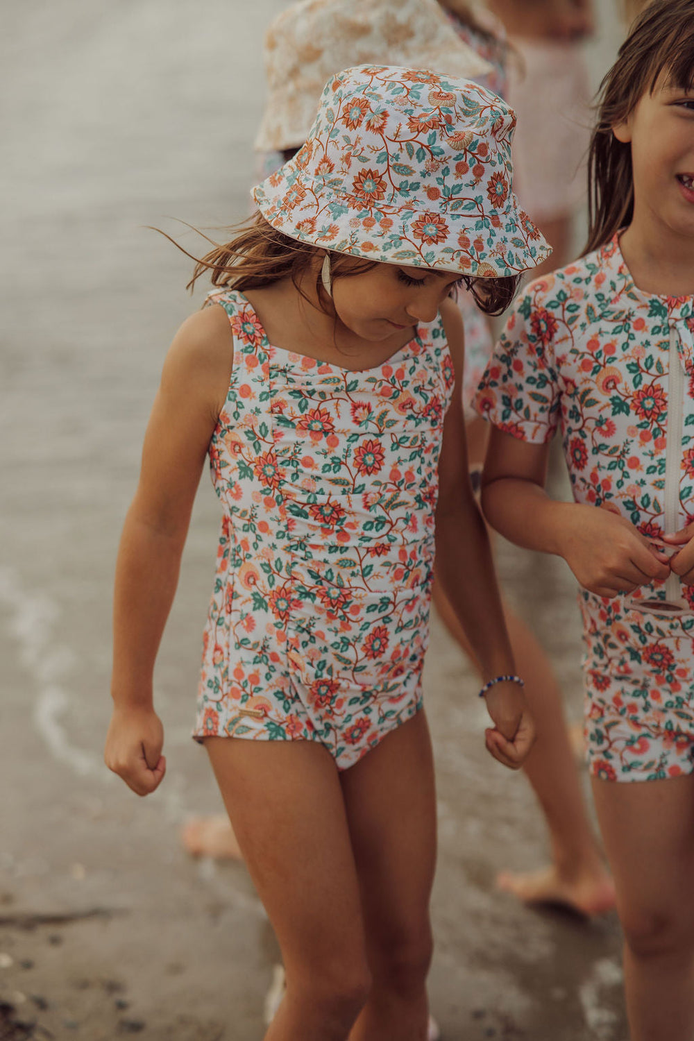 Vintage Girls 1 Piece Swimsuit | UPF + Recycled - In Bloom | Pre-Order SS27
