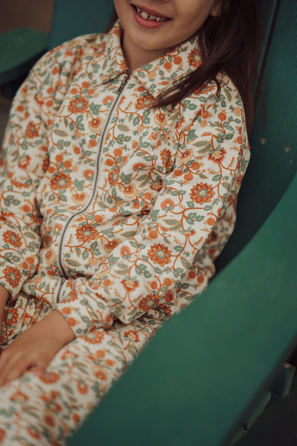 Tracksuit Jacket  | Organic Cotton Jersey  - In Bloom