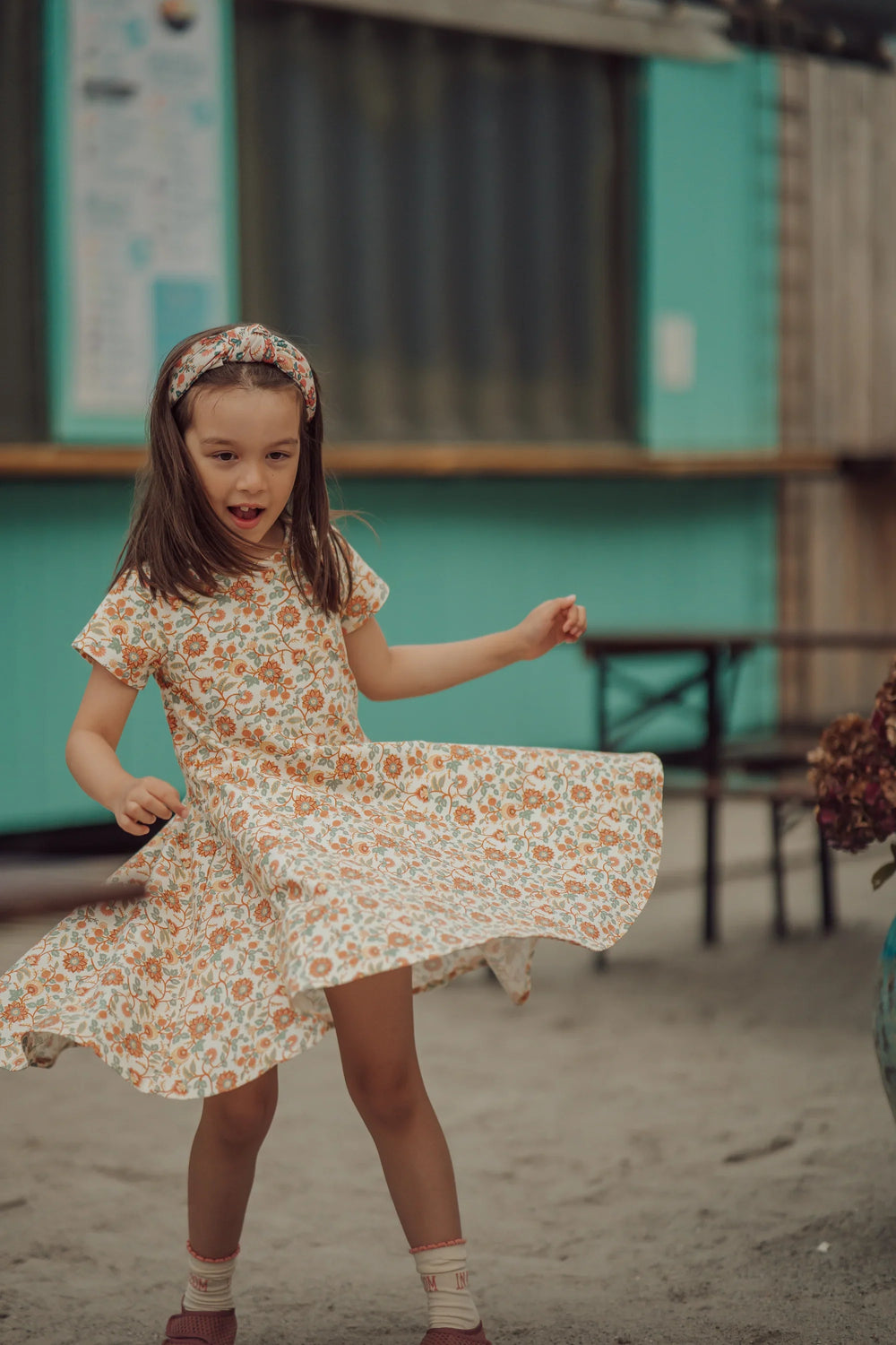Sweetheart Twirl Dress | Organic Cotton Jersey - In Bloom | Pre-Order SS27