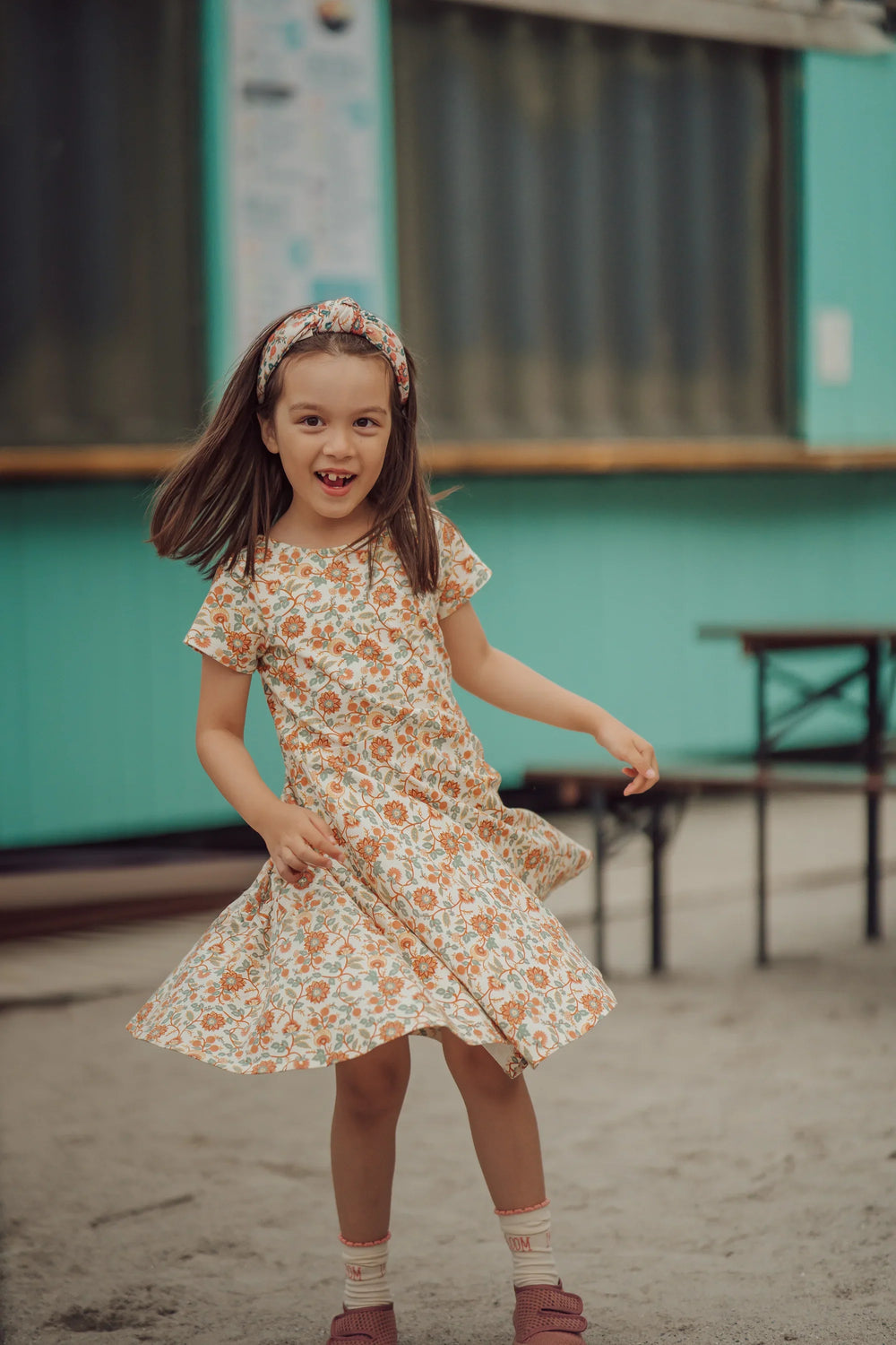 Sweetheart Twirl Dress | Organic Cotton Jersey - In Bloom | Pre-Order SS27