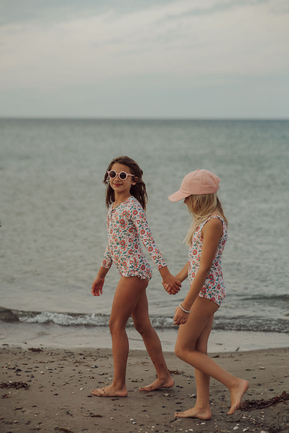 Long Sleeve Rashguard Ruffle Swimsuit | UPF + Recycled - In Bloom