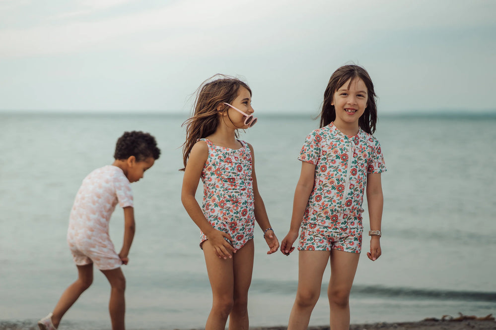 Short Sleeve Rashguard Swimsuit | UPF + Recycled - In Bloom