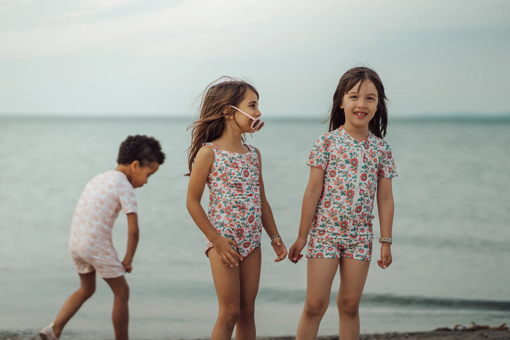 Short Sleeve Rashguard Swimsuit | UPF + Recycled - In Bloom | Pre-Order SS27