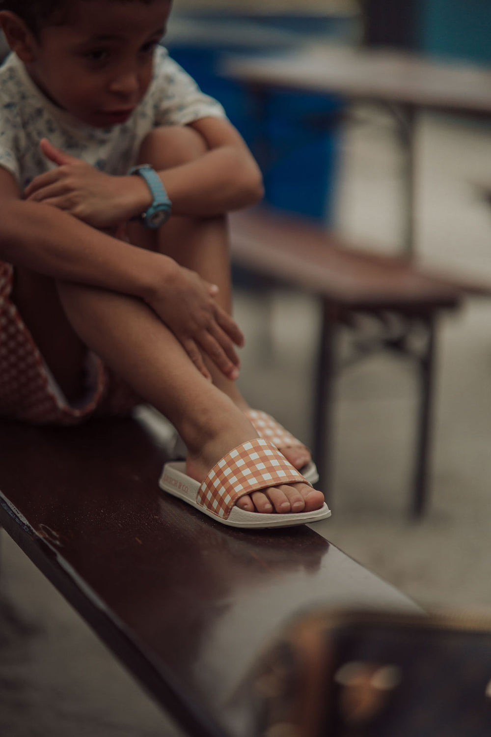 Slide Sandal | Patterns - Sienna Gingham