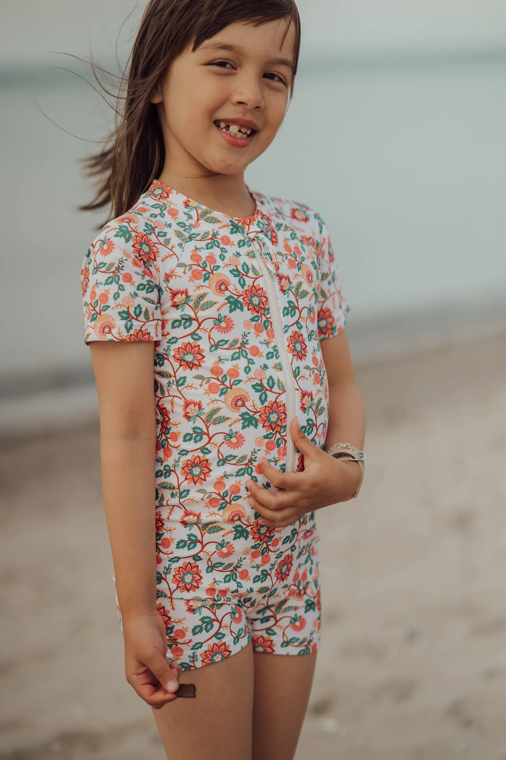 Short Sleeve Rashguard Swimsuit | UPF + Recycled - In Bloom | Pre-Order SS27