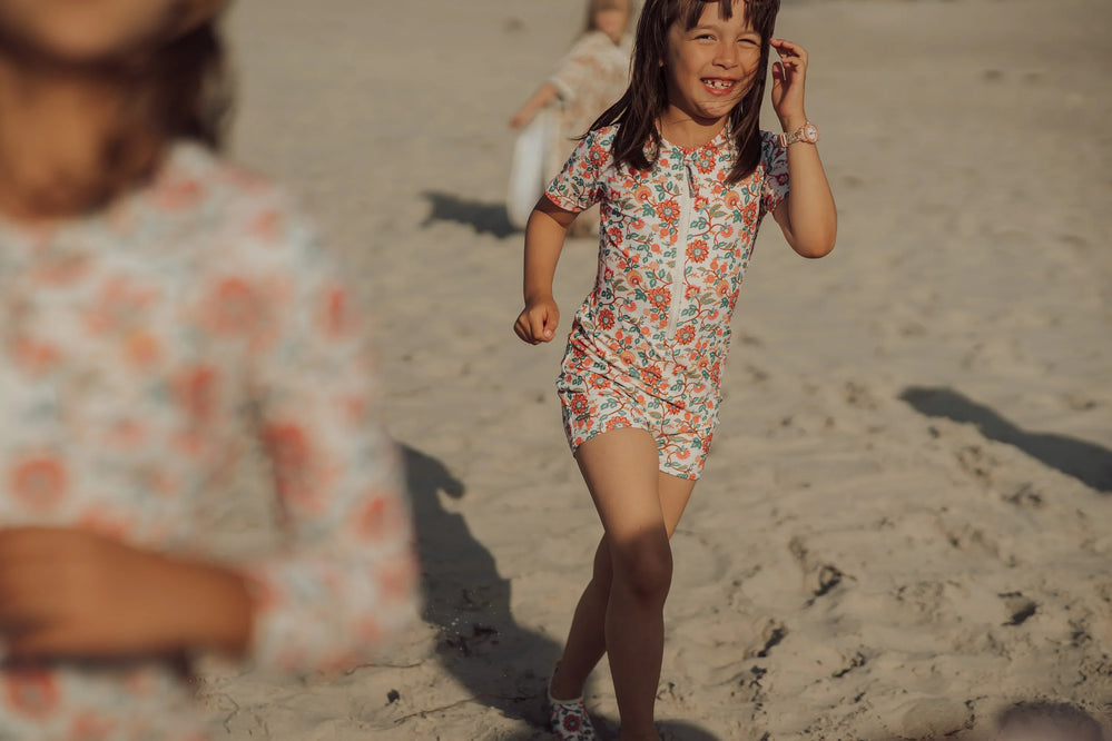 Short Sleeve Rashguard Swimsuit | UPF + Recycled - In Bloom | Pre-Order SS27
