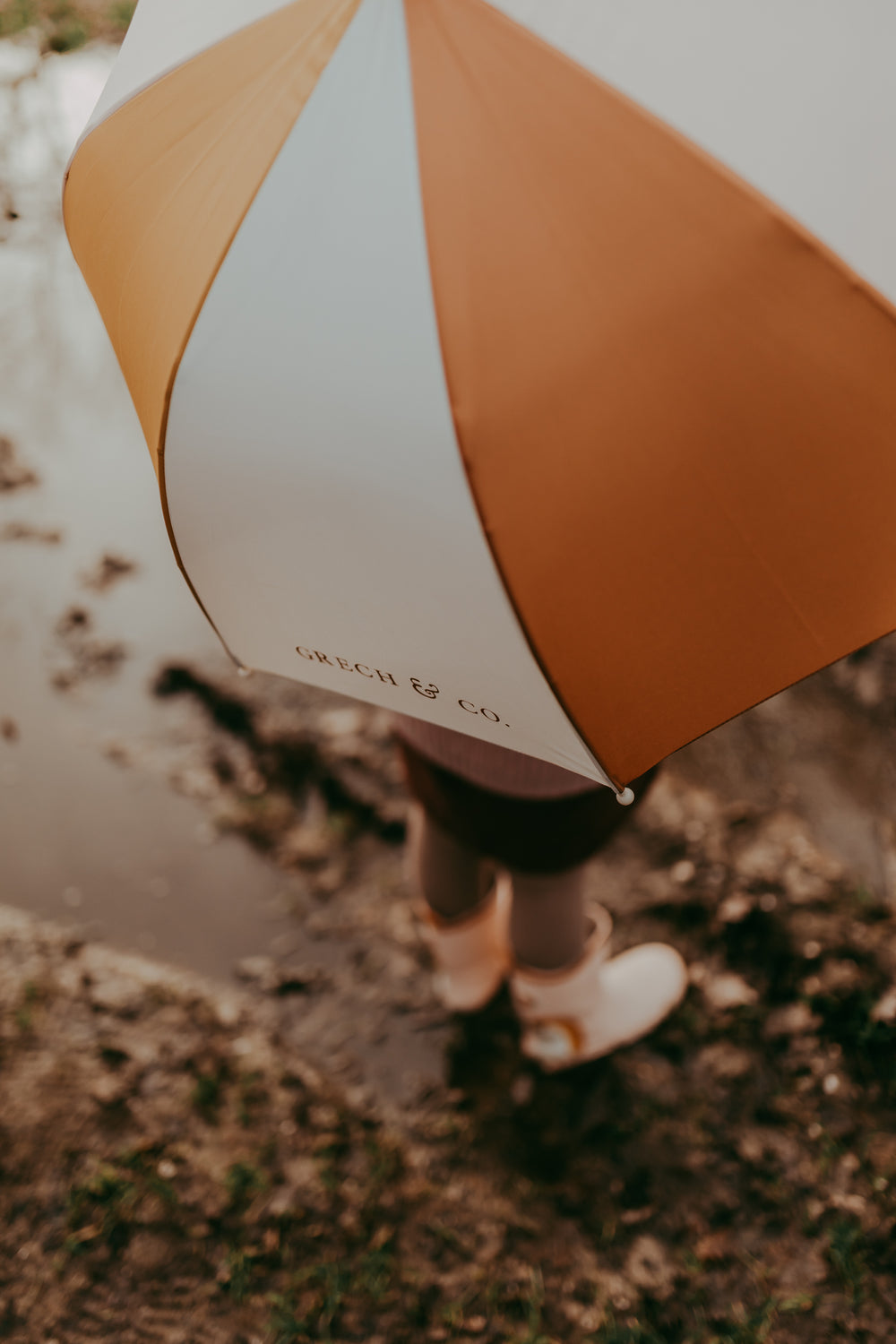 Sustainable Rain Umbrellas - Rust