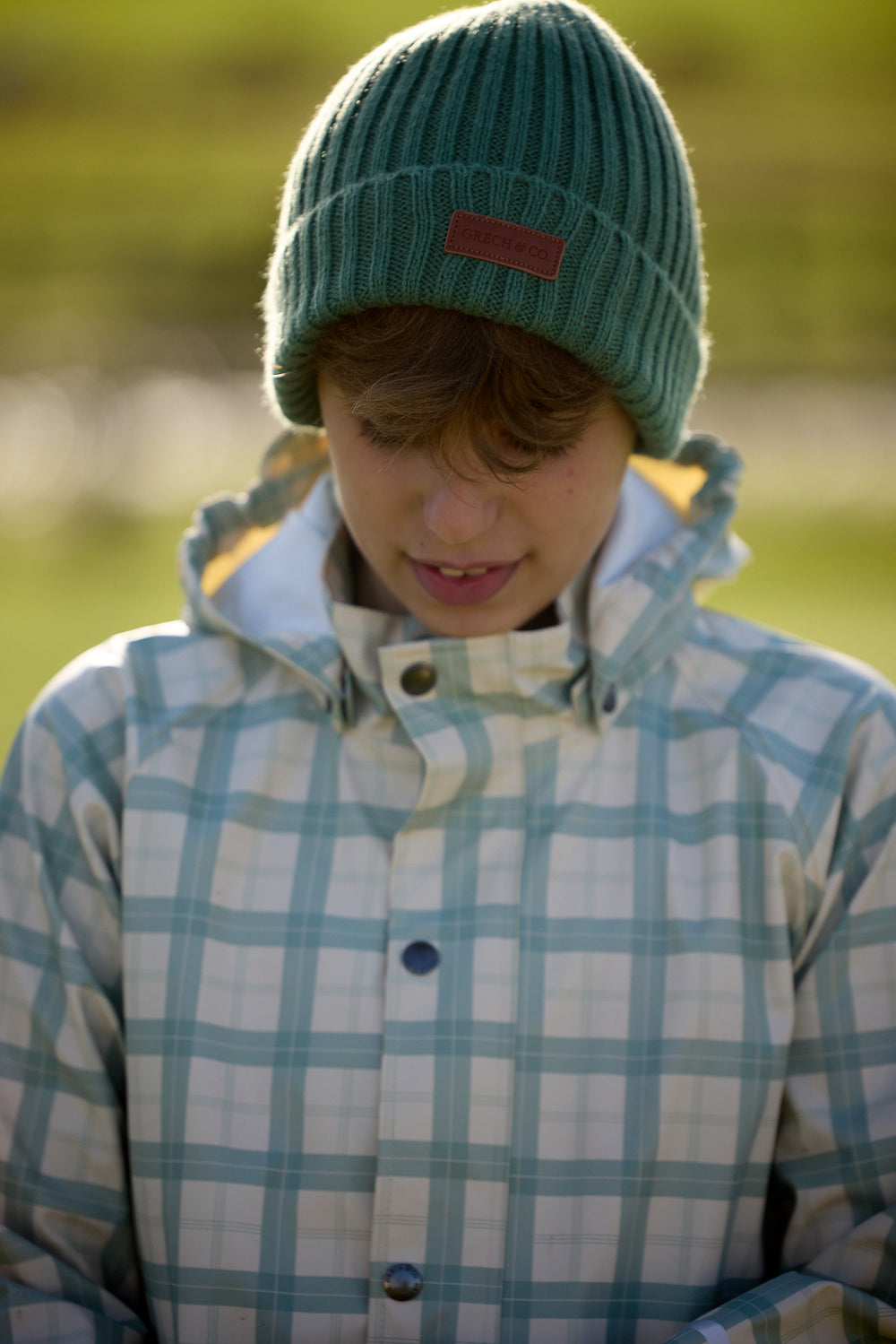 Fishtail Rain Jacket | Fern Plaid