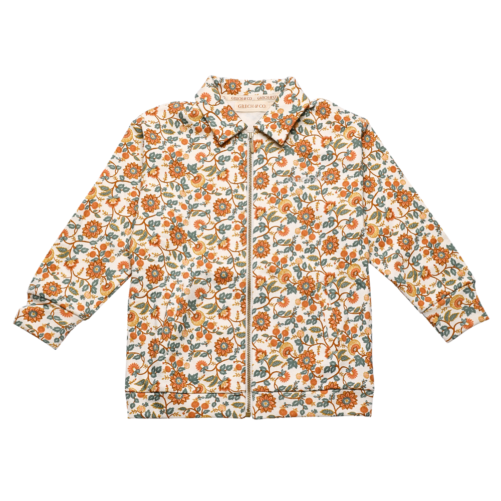 Tracksuit Jacket  | Organic Cotton Jersey  - In Bloom