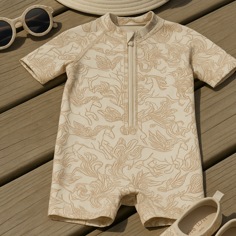 Short Sleeve Rashguard Swimsuit | UPF + Recycled - Pegasus