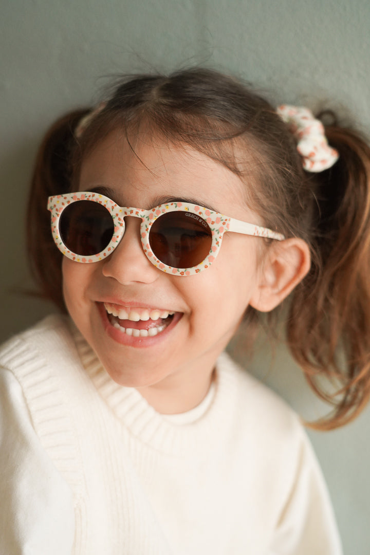 Original Round Sustainable Sunglasses | Bio-Based  Bendable Polarized | Sunset Meadow