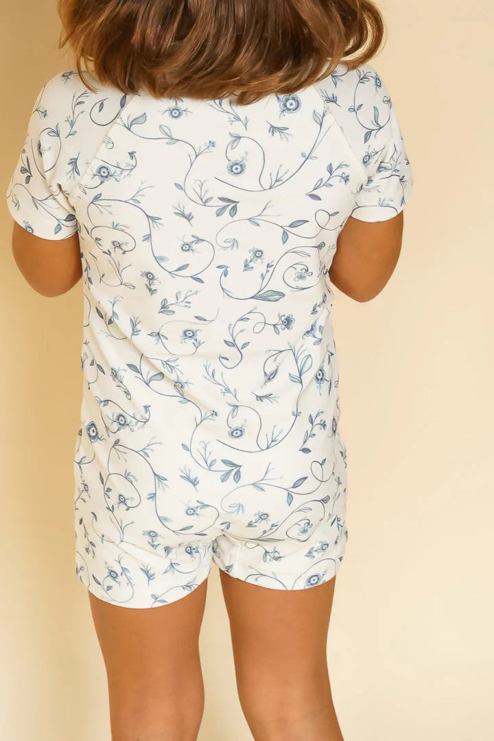 Short Sleeve Rashguard Swimsuit | UPF + Recycled - Scandi Floral | Pre-Order SS27