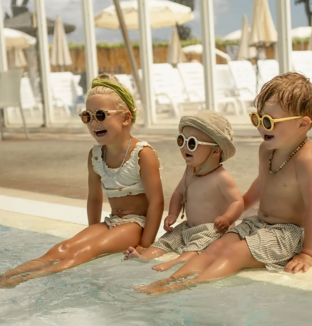 Original Round Sustainable Sunglasses | Bio-Based  Bendable Polarized | Sienna Gingham