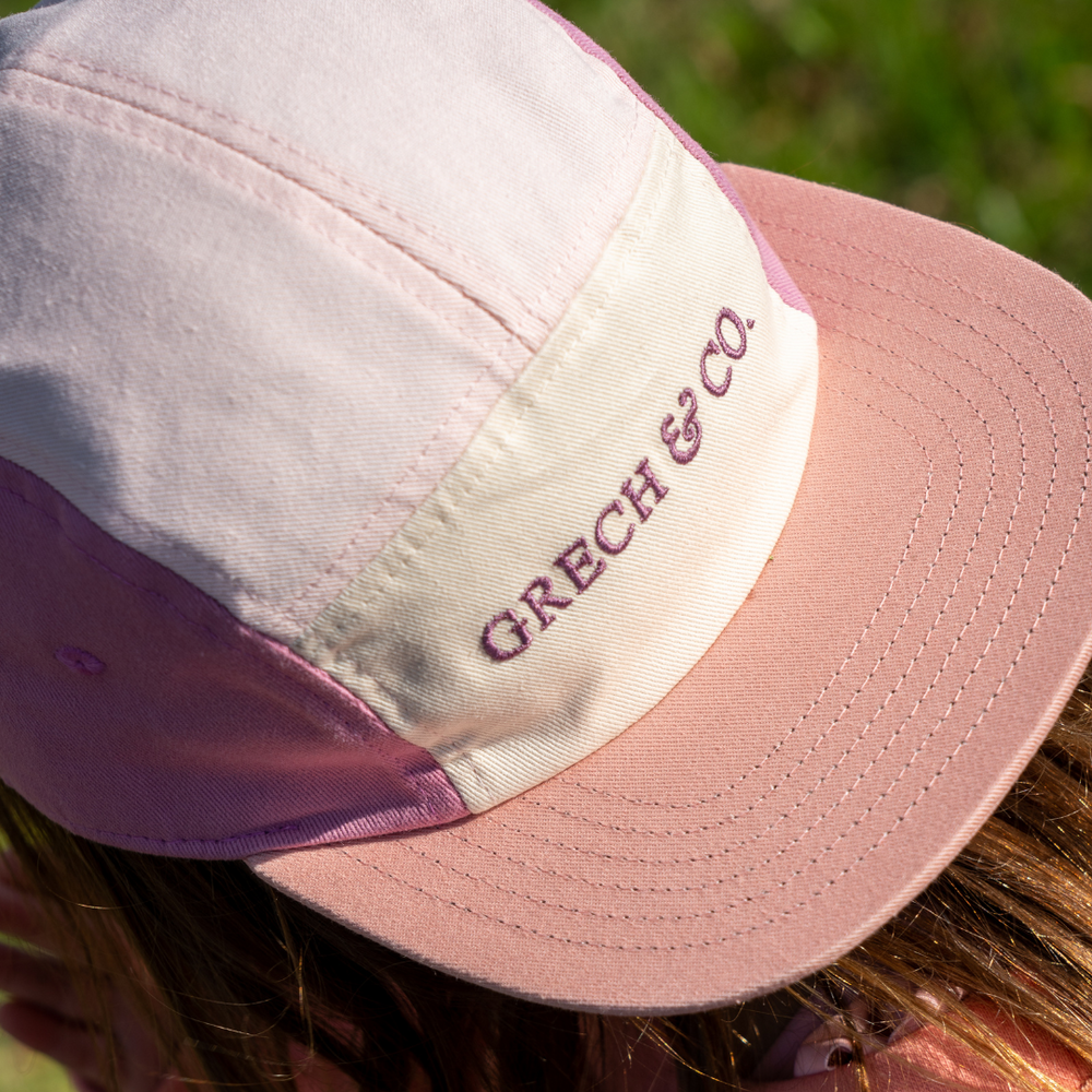 5 Panel Hat | Anti UV GOTS - Blush Bloom, Mauve Rose