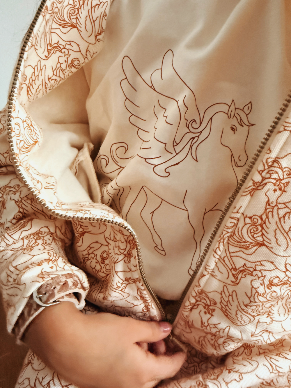 Tracksuit Jacket  | Organic Cotton Jersey  - Pegasus