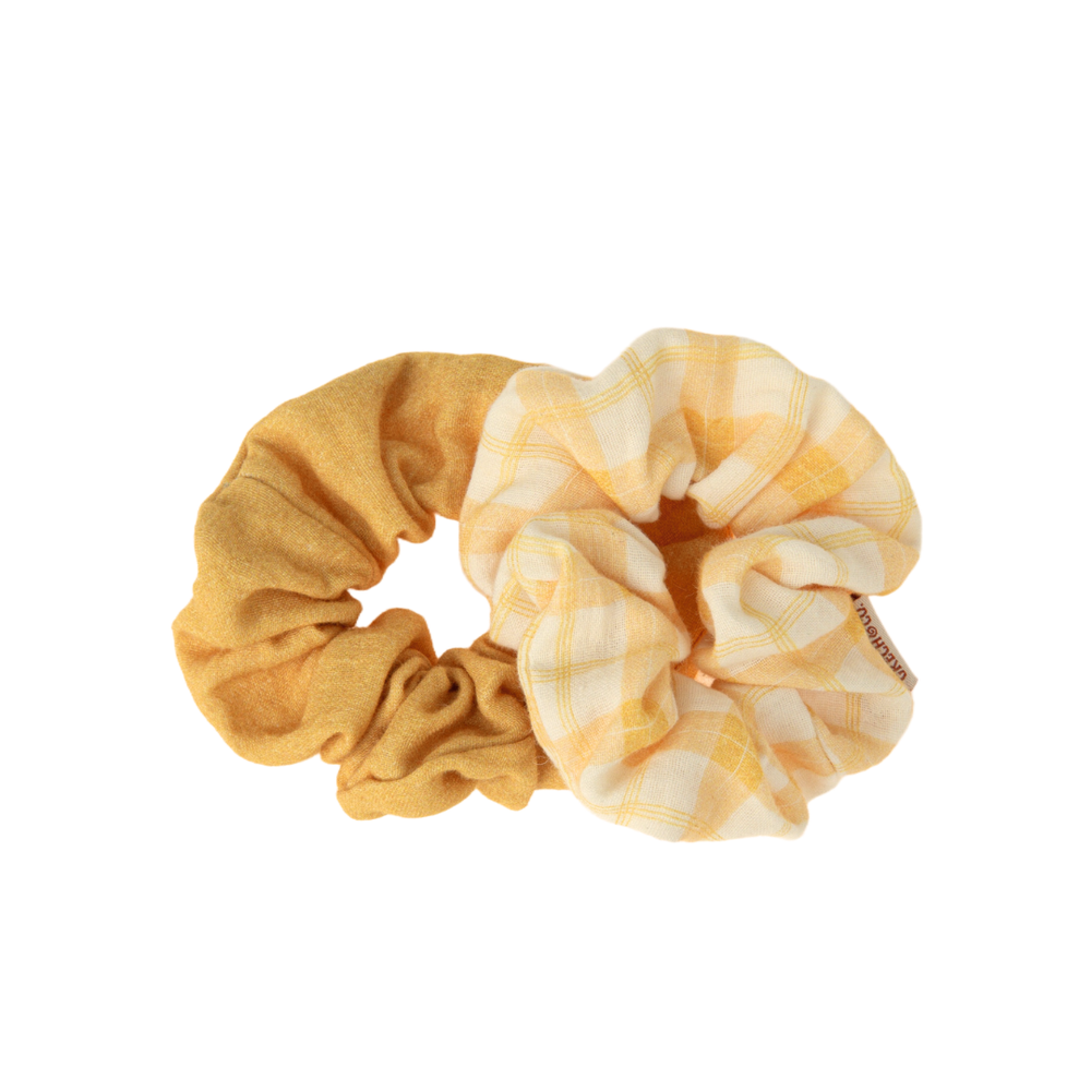 Hair Scrunchies  Set of 2 | Organic Cotton | Buckwheat | Pre-Order SS27