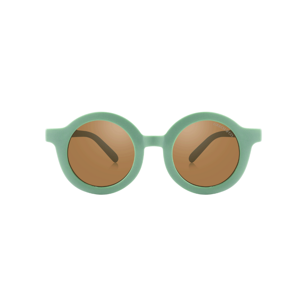 Original Round Sustainable Sunglasses | Bio-Based  Bendable Polarized | Fern