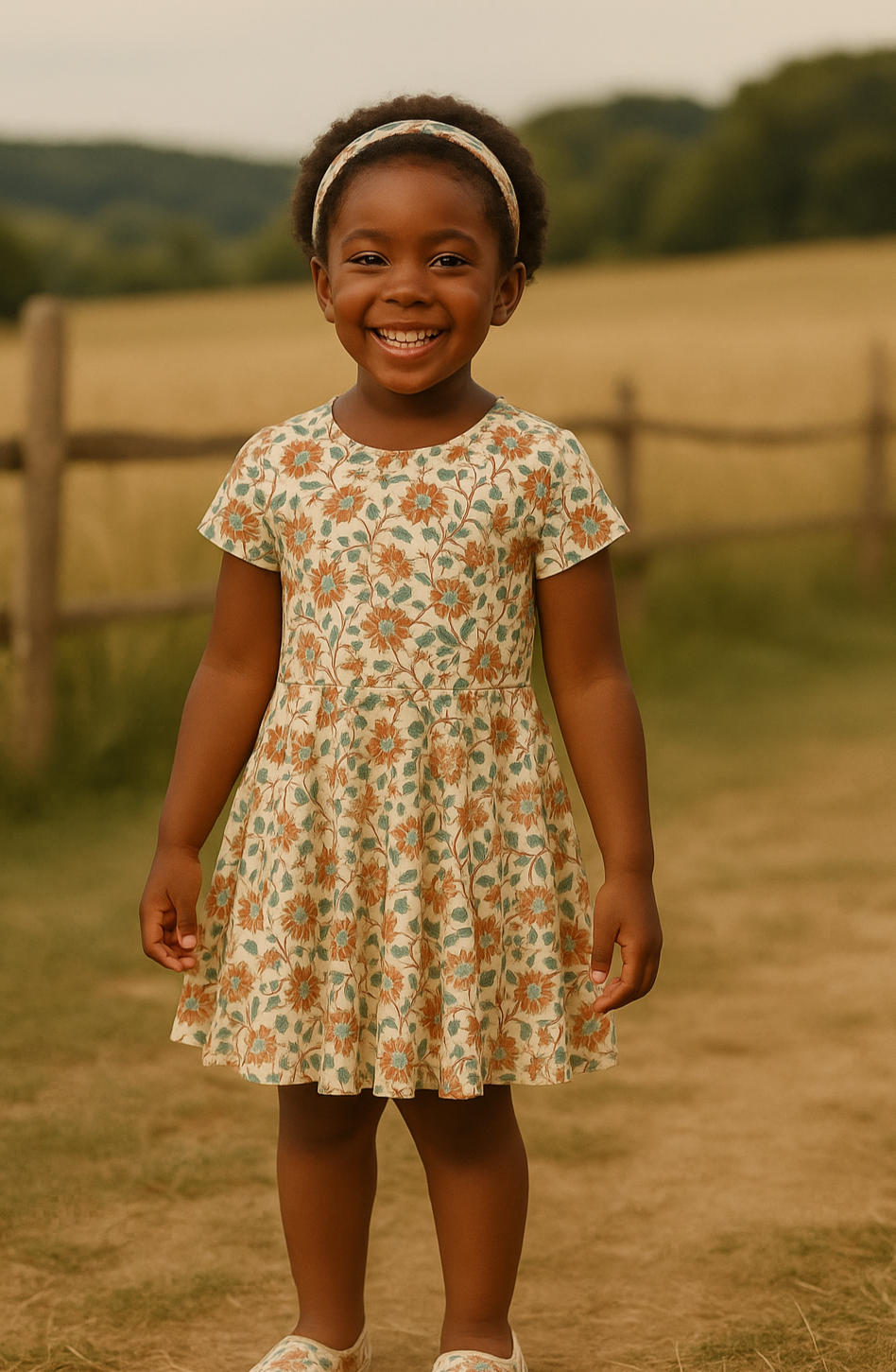 Sweetheart Twirl Dress | Organic Cotton Jersey - In Bloom