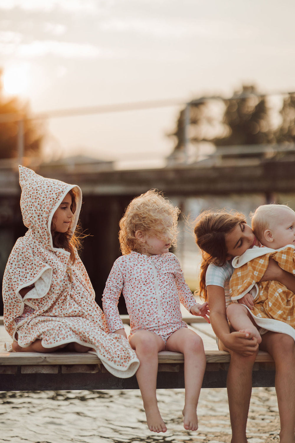 Bathing Towel Poncho | Organic Cotton - Sunset Meadow | Pre-Order SS27