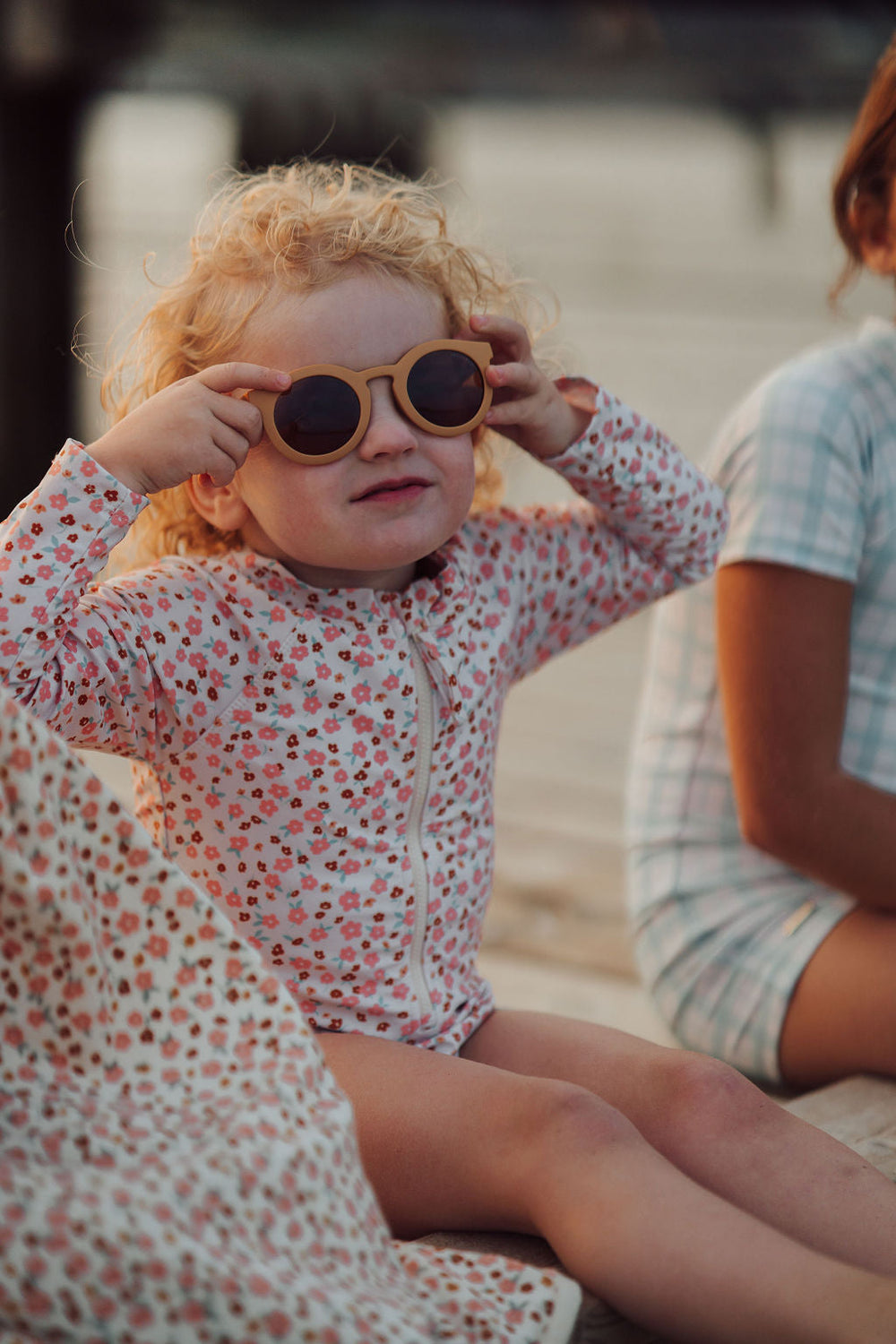 Long Sleeve Rashguard Ruffle Swimsuit | UPF + Recycled - Sunset Meadow | Pre-Order SS27