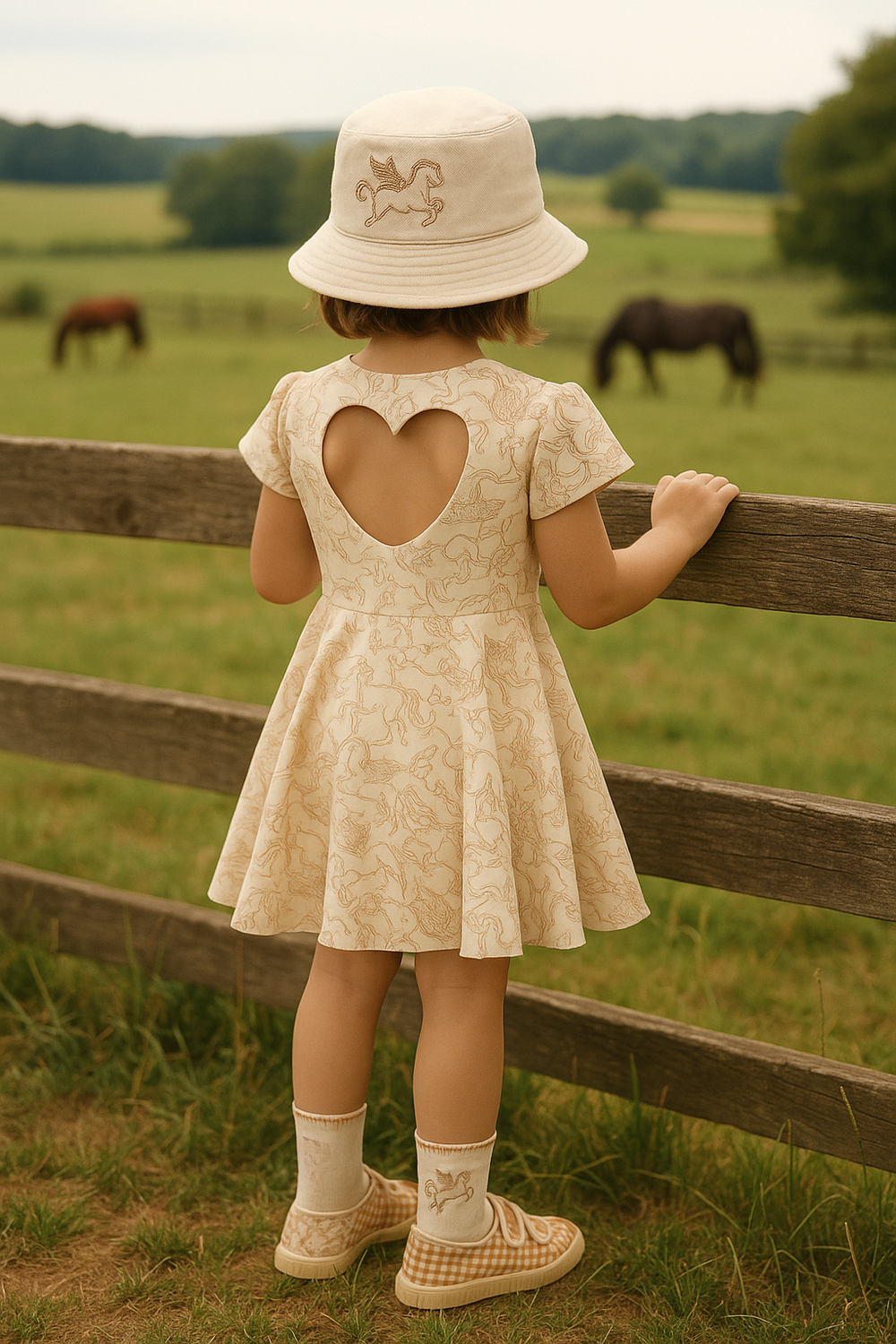 Sweetheart Twirl Dress | Organic Cotton Jersey - Pegasus