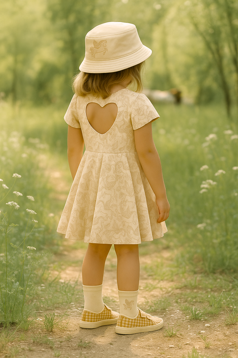 Sweetheart Twirl Dress | Organic Cotton Jersey - Pegasus