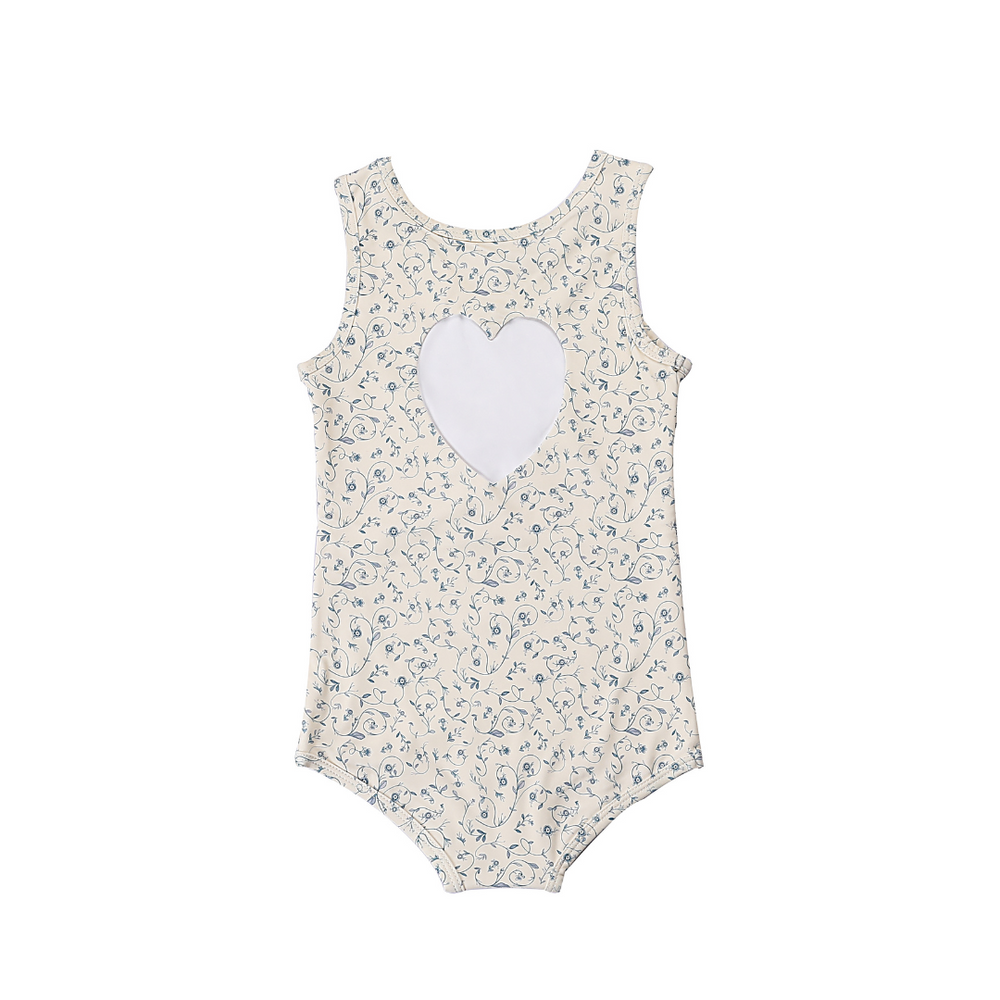 Sweetheart 1 Piece Swimsuit | UPF + Recycled - Scandi Floral | Pre-Order SS27