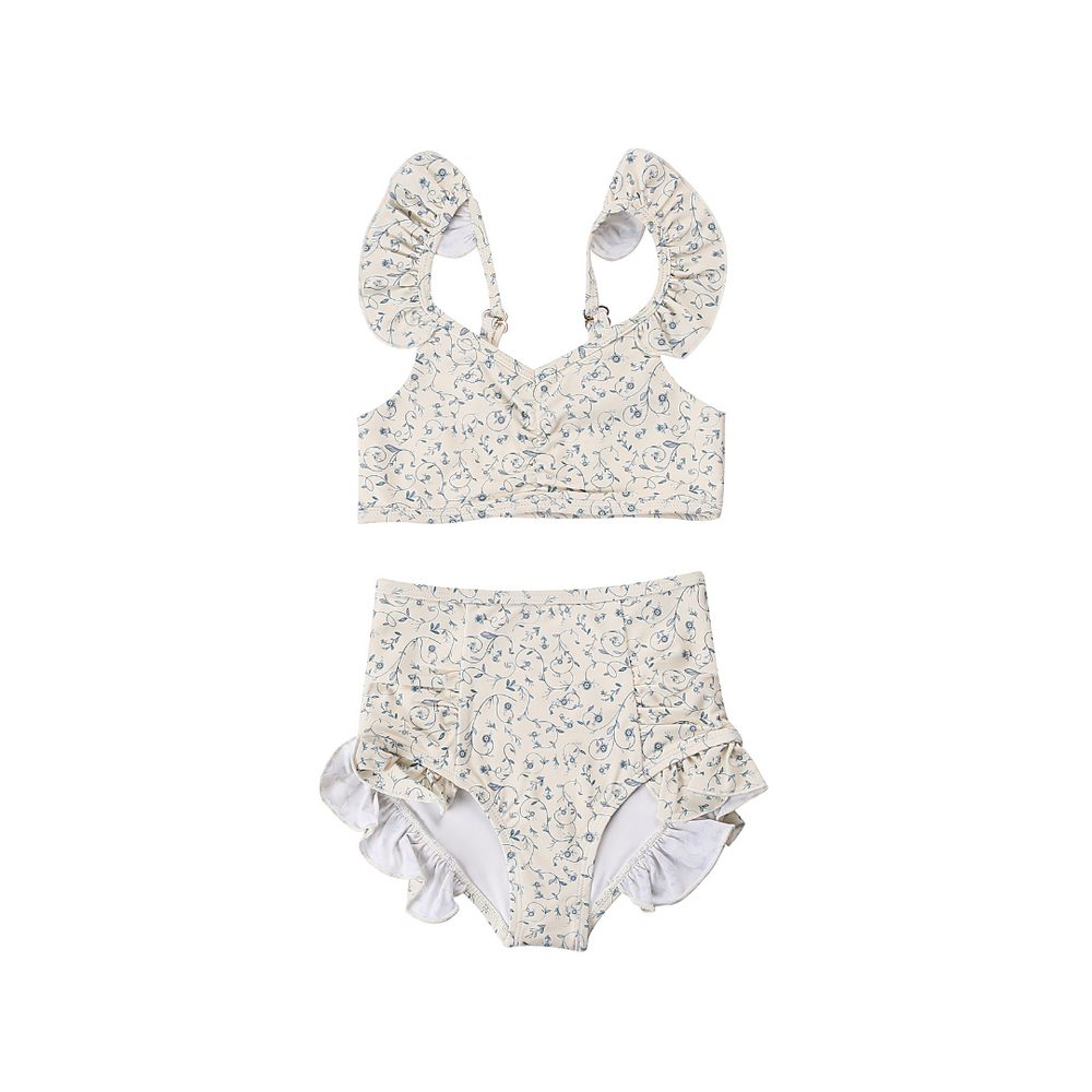 Ruffle 2 Piece Bikini | UPF + Recycled - Scandi Floral | Pre-Order SS27