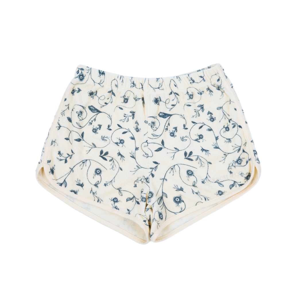 Retro Shorts | Organic Cotton Terry - Scandi Floral | Pre-Order SS27