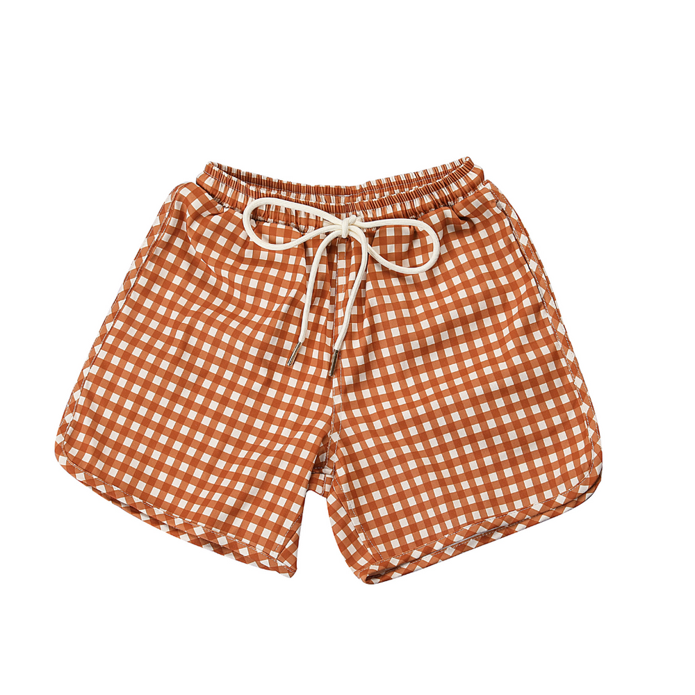 Swim Trunks | UPF + Recycled - Sienna Gingham | Pre-Order SS27