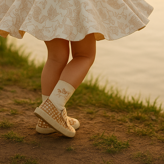 Play Shoes | Recycled Mesh - Sienna Gingham | Pre-Order SS27