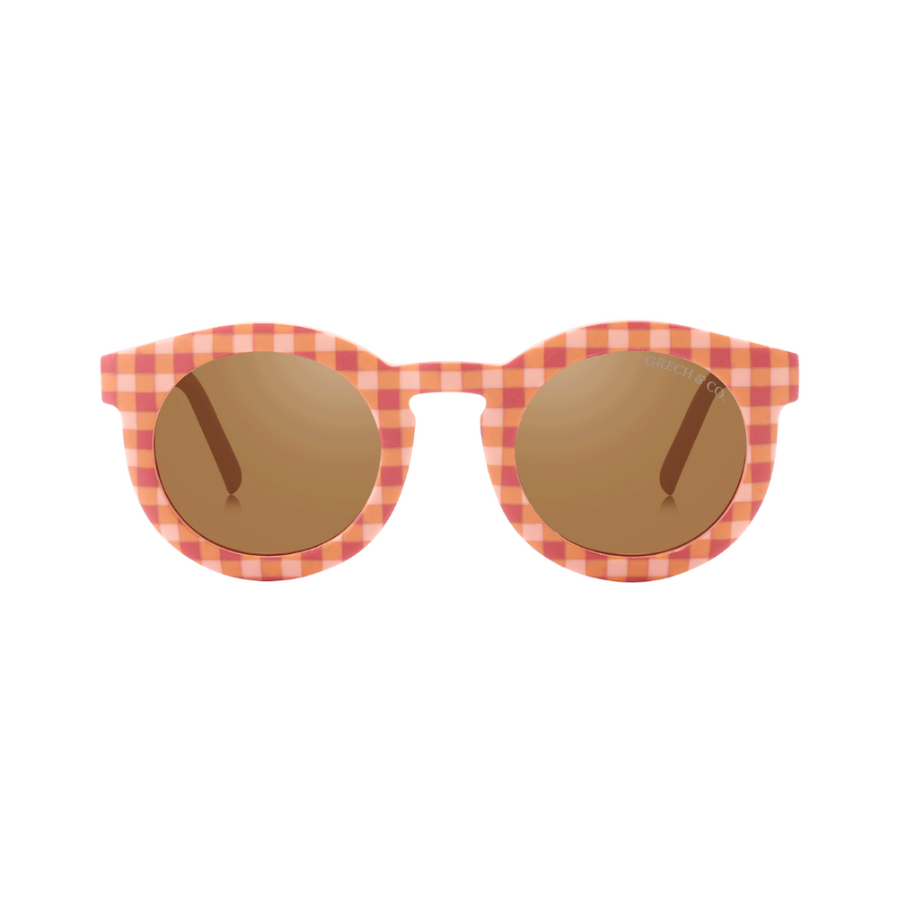 Classic | Sustainable Sunglasses | Plant-Based Bendable Polarized | Sunset Gingham | Pre-Order SS27