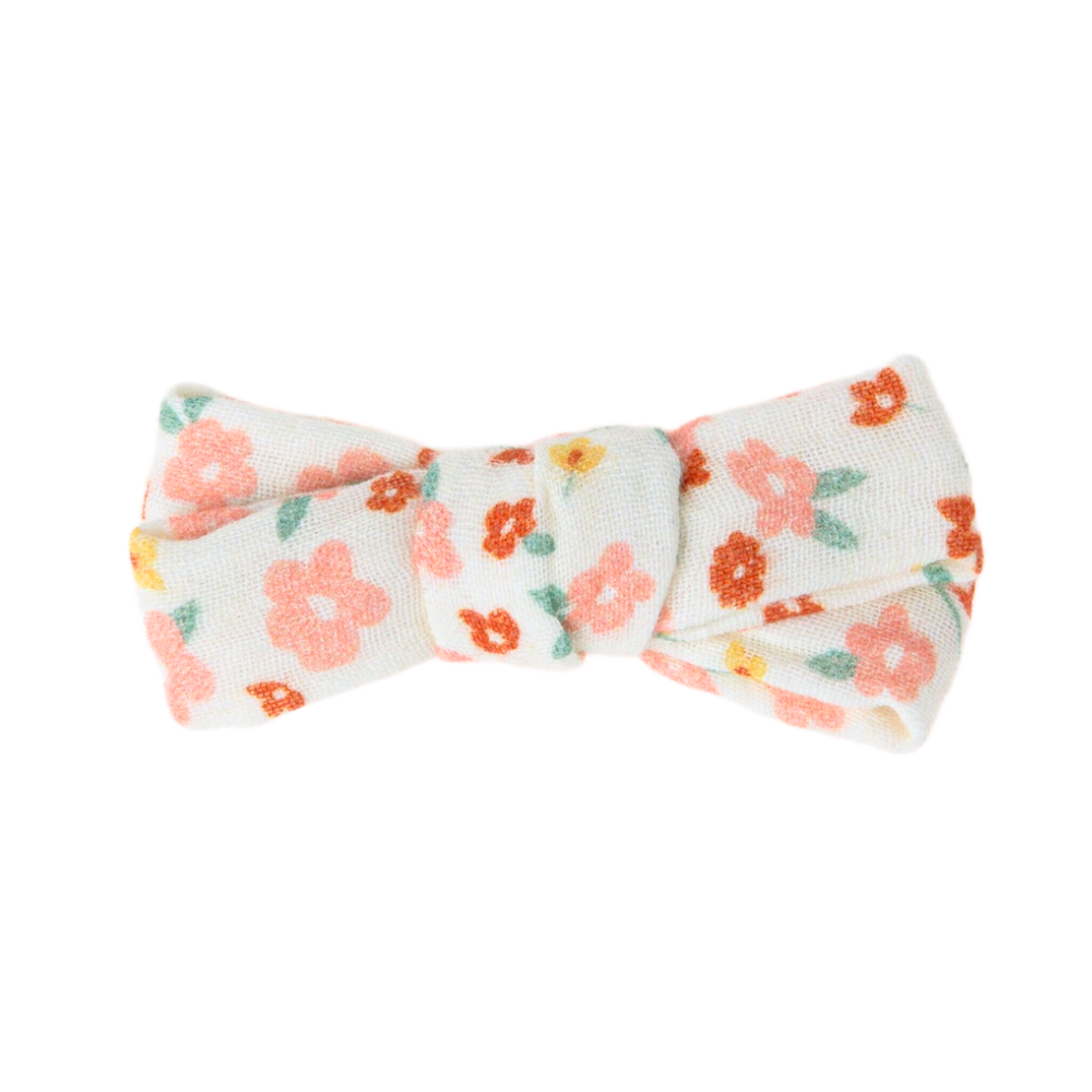 Single Bow Hair Clip | Organic | Sunset Meadow | Pre-Order SS27