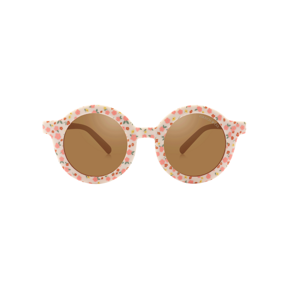 Original Round Sustainable Sunglasses | Bio-Based  Bendable Polarized | Sunset Meadow
