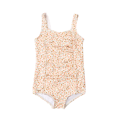 Vintage Girls 1 Piece Swimsuit ~ Sunset Meadow