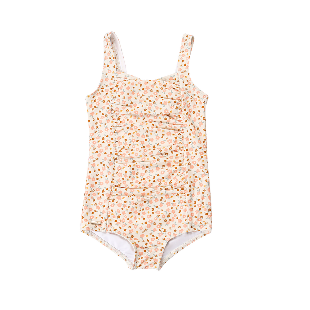 Vintage Girls 1 Piece Swimsuit | UPF + Recycled - Sunset Meadow | Pre-Order SS27