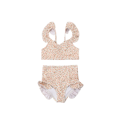 Ruffle 2 Piece Bikini ~ Sunset Meadow